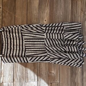 Loft blue & white striped skirt size XL